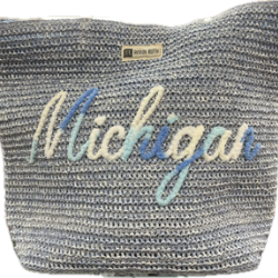 Robin Ruth Michigan Beach Tote -Blue Rope