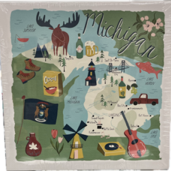 Michigan Canvas Artwork 11 x 11in
